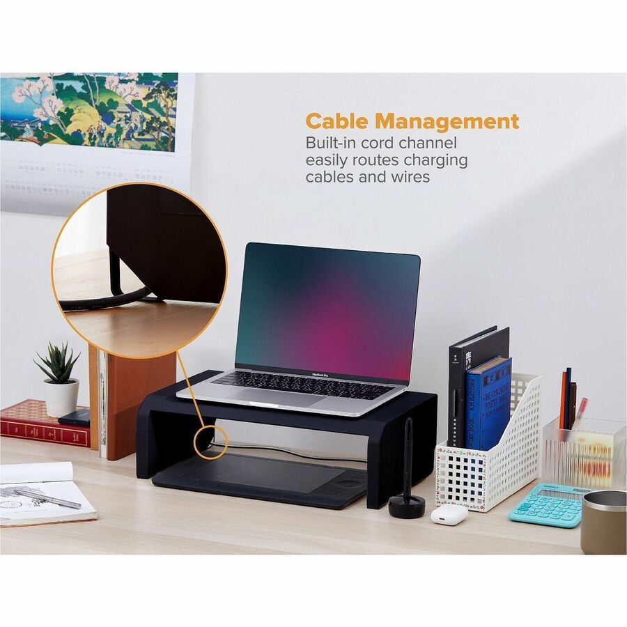 Bostitch Konnect Adjustable Monitor Stand Riser - KT-STAND-BLK