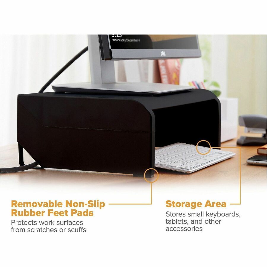 Bostitch Konnect Adjustable Monitor Stand Riser - KT-STAND-BLK