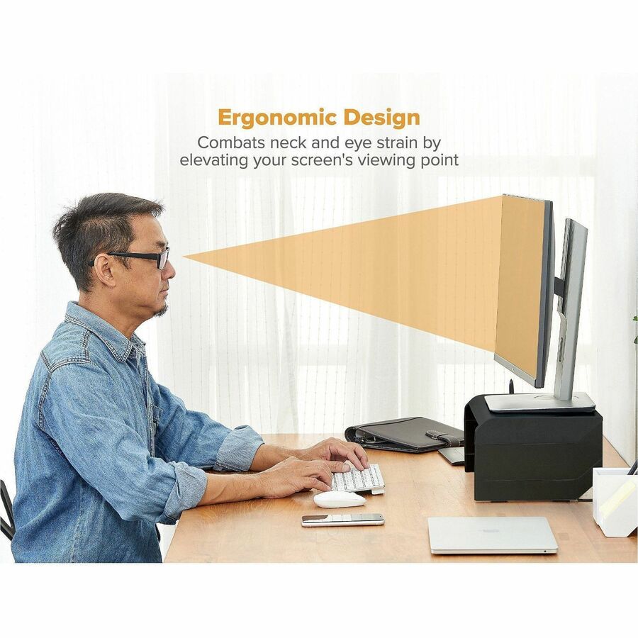 Bostitch Konnect Adjustable Monitor Stand Riser - KT-STAND-BLK