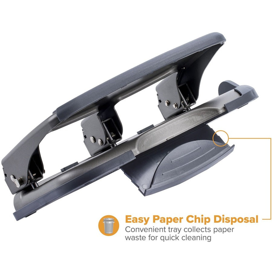 Bostitch Antimicrobial EZ Squeeze™? 40 Sheet Hole Punch, Gray/Black - HP40AM