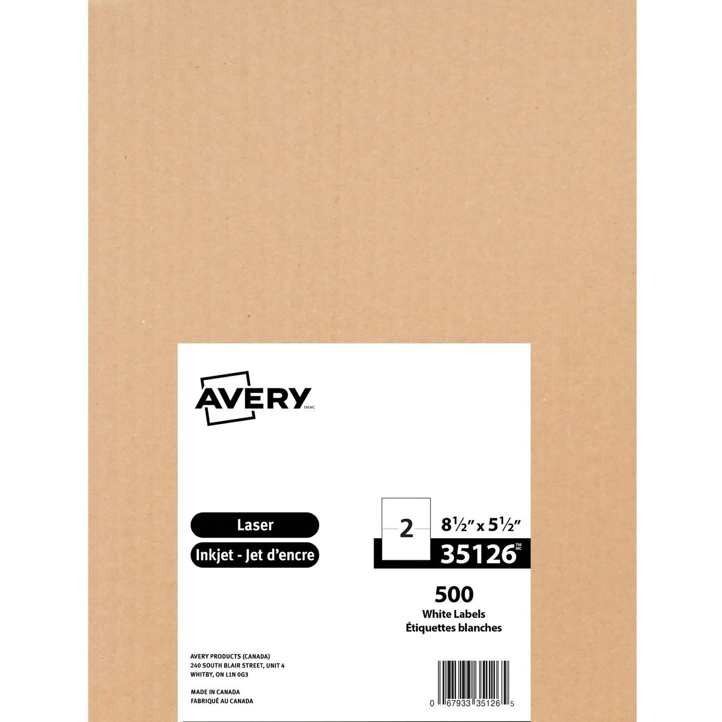 Avery&reg; White Rectangle Shipping Labels