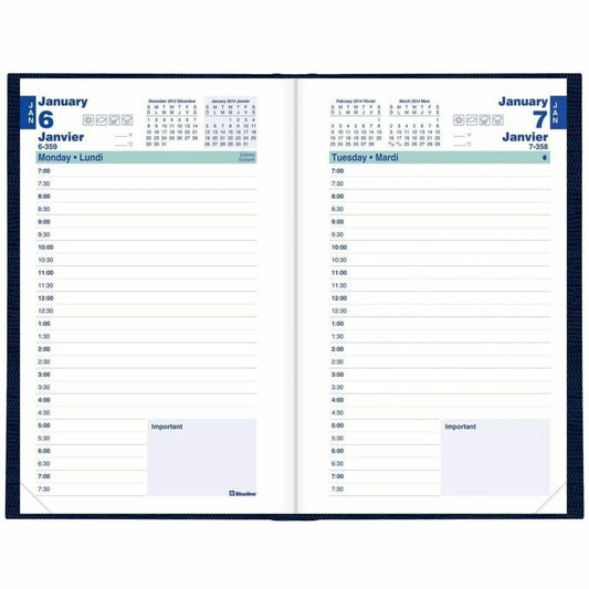AGENDA 1D/P.BIL.8X5 BLUE