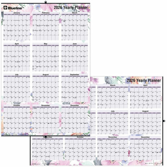 WALL.CAL.ANNUAL 24X36 FLOR. EN