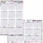 Blueline Passion Yearly Laminated Wall Calendar, 24" x 36" , English