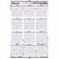 Blueline Passion Yearly Laminated Wall Calendar, 24" x 36" , English - C171920
