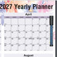 Blueline Passion Yearly Laminated Wall Calendar, 24" x 36" , English - C171920
