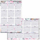 Blueline Passion Yearly Laminated Wall Calendar, 24" x 36" , English