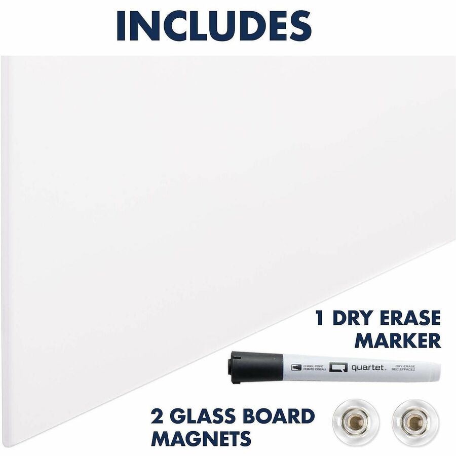 Quartet InvisaMount Vertical Glass Dry-Erase Board - 42x72 - Q014274IMW