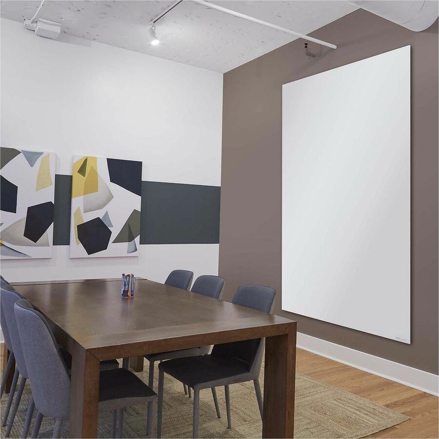 Quartet InvisaMount Vertical Glass Dry-Erase Board - 48x85 - Q014885IMW