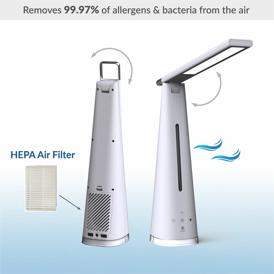DAC&reg; MP-331 LED Desk Lamp with HEPA Air Purifier and Mood Light - 02358