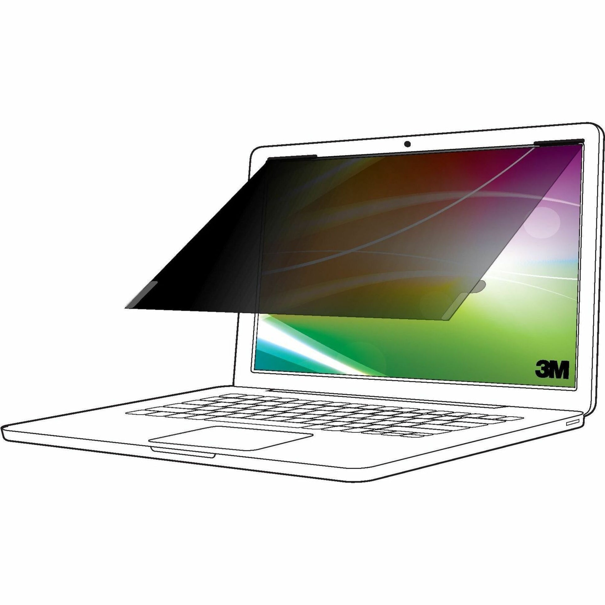 3M&trade; Bright Screen Privacy Filter for 13.3in Laptop, 16:9, BP133W9B