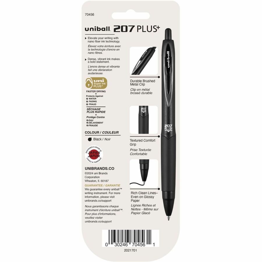uniball&trade; 207 Plus+ Retractable Gel Pens - 70456