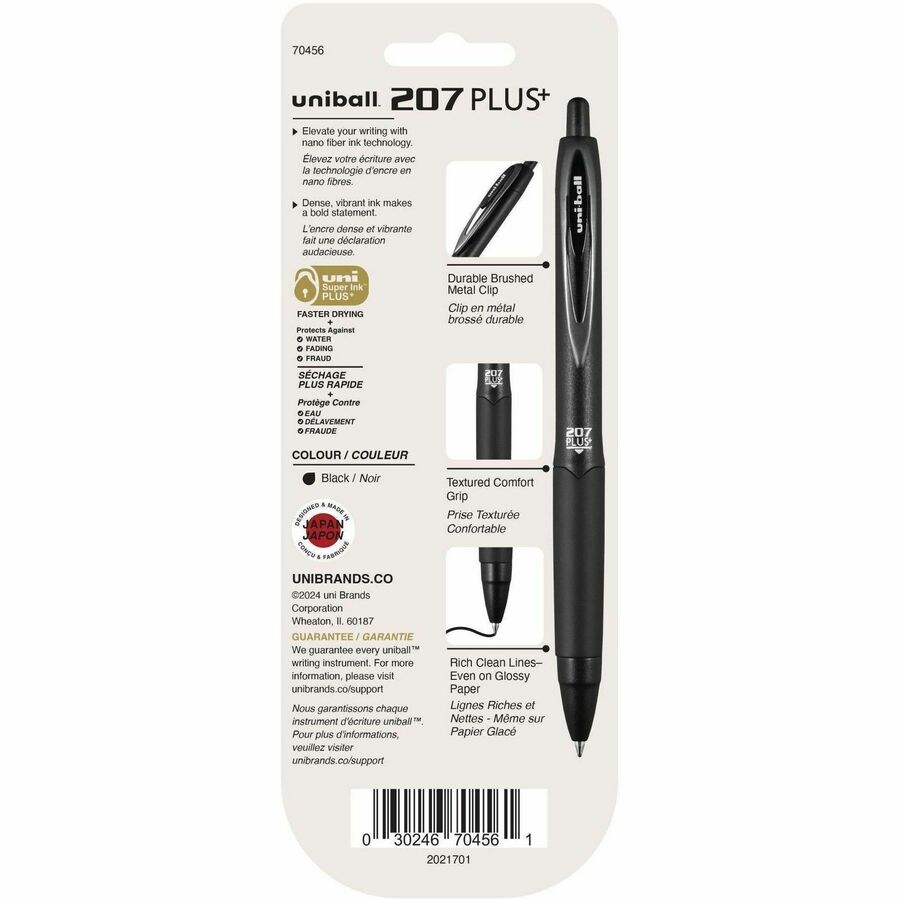uniball 207 Plus+ Retractable Gel Pens - 70456