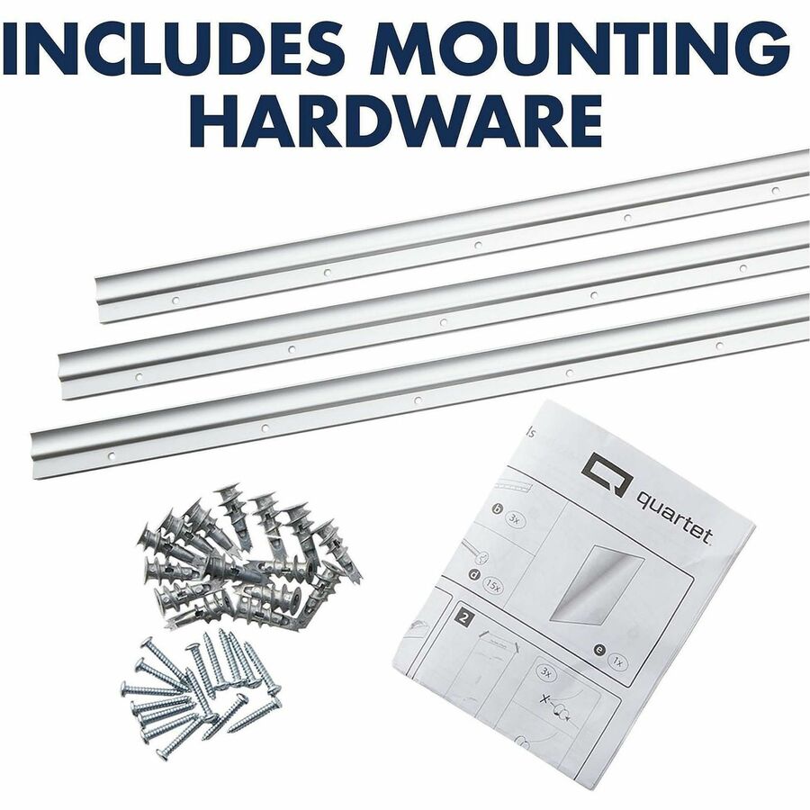 Quartet InvisaMount Vertical Glass Dry-Erase Board - 28x50 - Q012850IMW