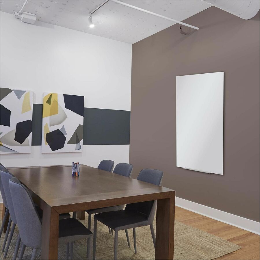 Quartet InvisaMount Vertical Glass Dry-Erase Board - 28x50 - Q012850IMW