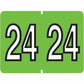 Pendaflex End Tab Year Labels - 2024 - Light Green - 500/Box - 06724
