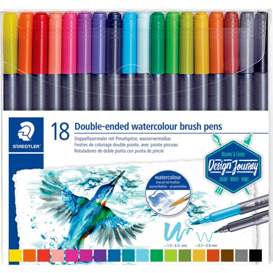 Staedtler Double-Ended Watercolour Brush Pens