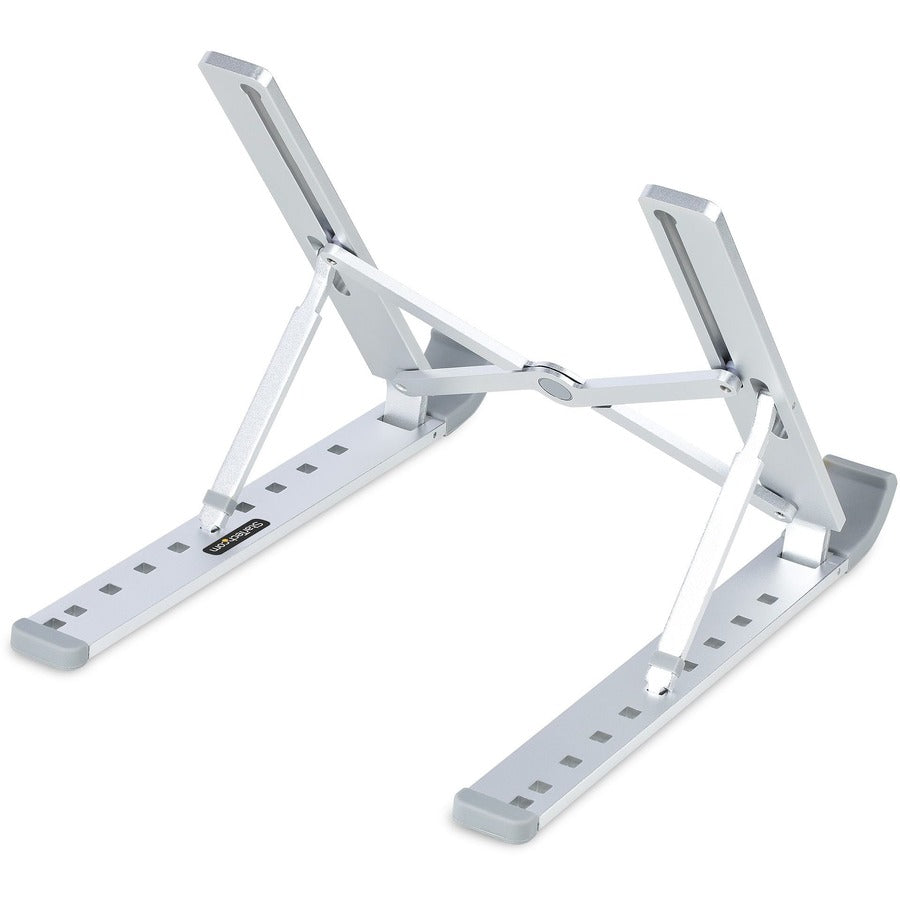 StarTech.com Foldable Laptop Riser Stand, Portable Height Adjustable Ergonomic Laptop Stand, Tilt/Raised/Angled Laptop/Tablet Stand - LAPTOP-RISER-BAR