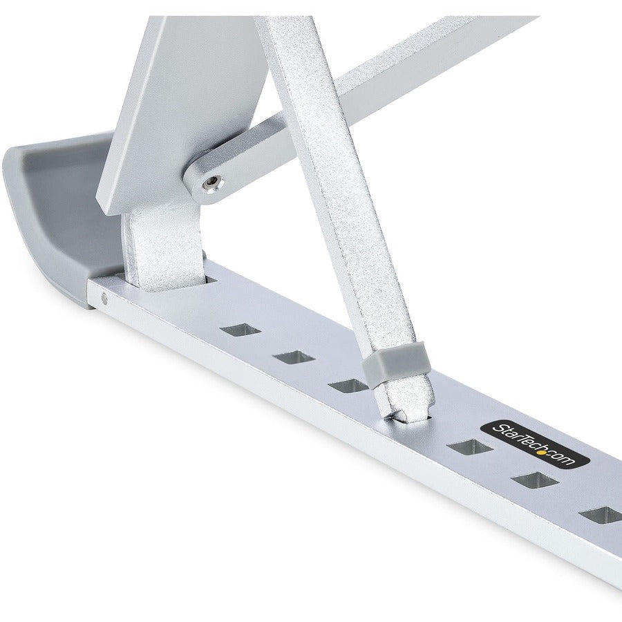 StarTech.com Foldable Laptop Riser Stand, Portable Height Adjustable Ergonomic Laptop Stand, Tilt/Raised/Angled Laptop/Tablet Stand - LAPTOP-RISER-BAR