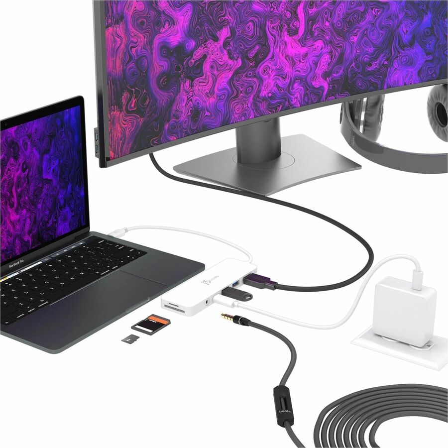 j5create USB-C Multi-Port Hub with Power Delivery - JCD373