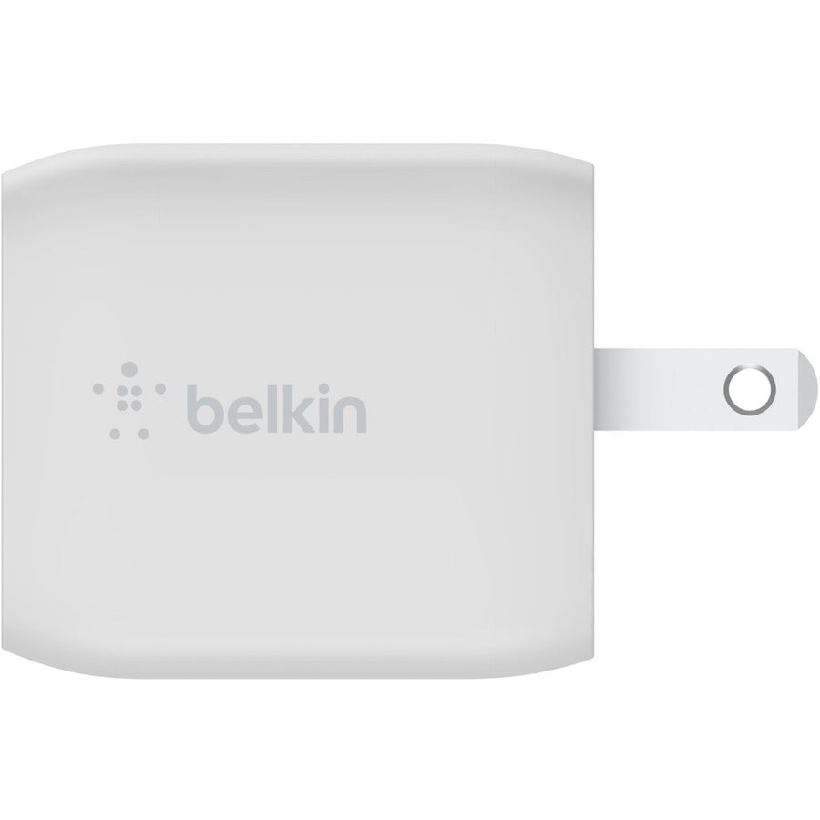 Belkin BoostCharge Pro Dual USB-C GaN Wall Charger with PPS 45W Laptop Chromebook Charging - Power Adapter - WCH011DQWH