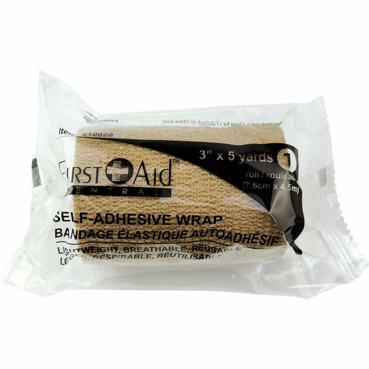 First Aid Central Self-Adhering Wrap Bandages 3" x 15"