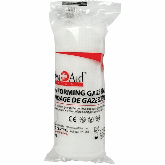 First Aid Central Conforming Gauze Roll, 10.2cm x 4.5m (4" x 5yd)