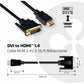 Club 3D DVI to HDMI 1.4 Cable Bidirectional M/M 2 m / 6.56 ft - CAC-1210