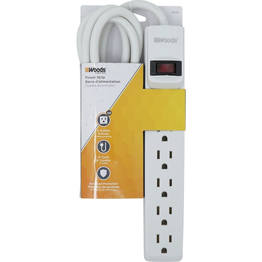 Woods 6-Outlet Power Strip - 41434