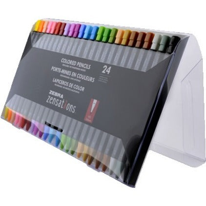 Zebra Pen Zensations Coloured Pencils 24pk Assorted - 8124