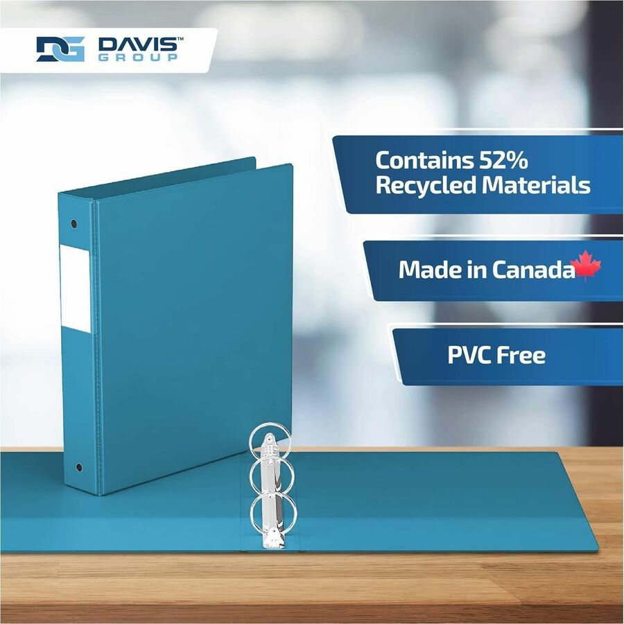 Davis Group Premium Economy, Round Ring, Binder, (Turquoisee Blue, 1.5") - 2312-52