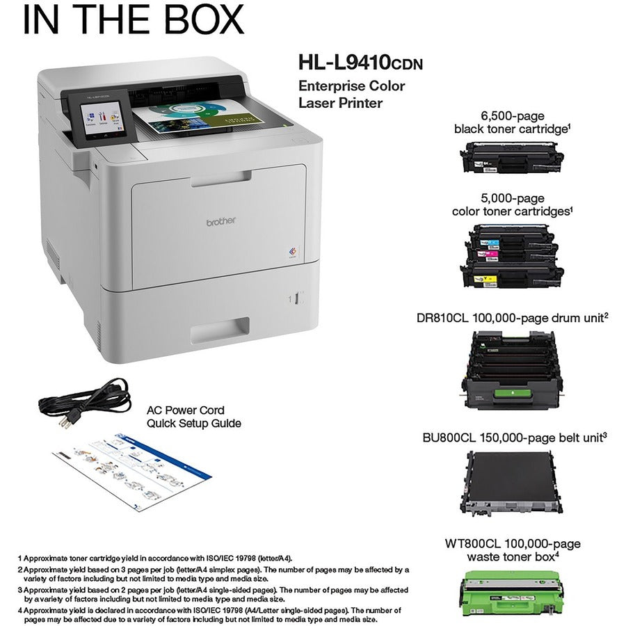 Brother Workhorse HL HL-L9410CDN Desktop Wireless Laser Printer - Color - HLL9410CDN