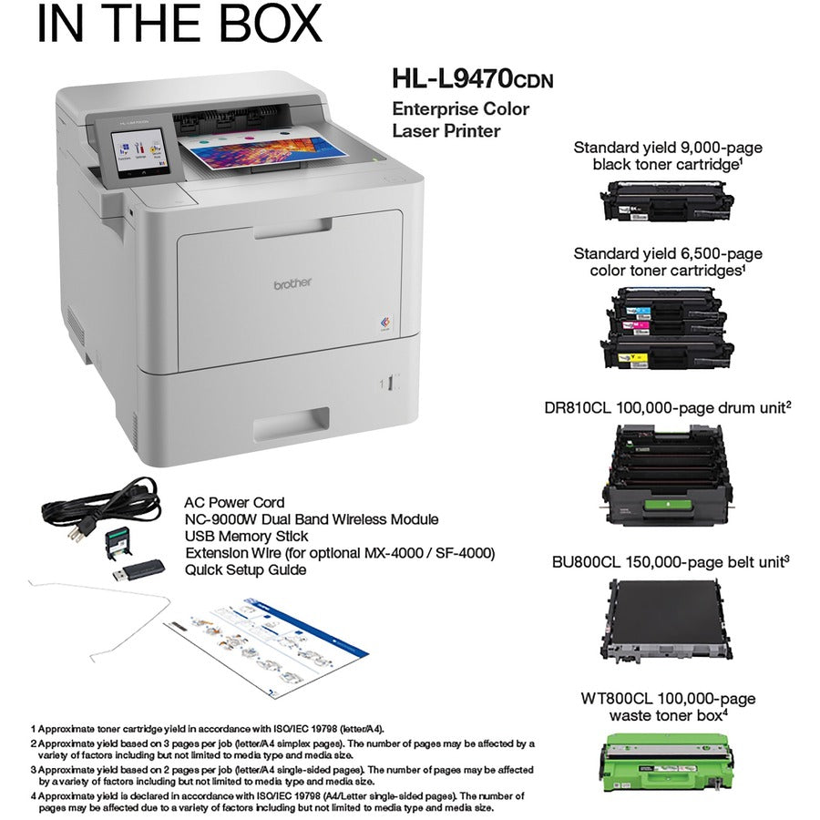 Brother Workhorse HLL9470CDN Desktop Wireless Laser Printer - Color - HLL9470CDN