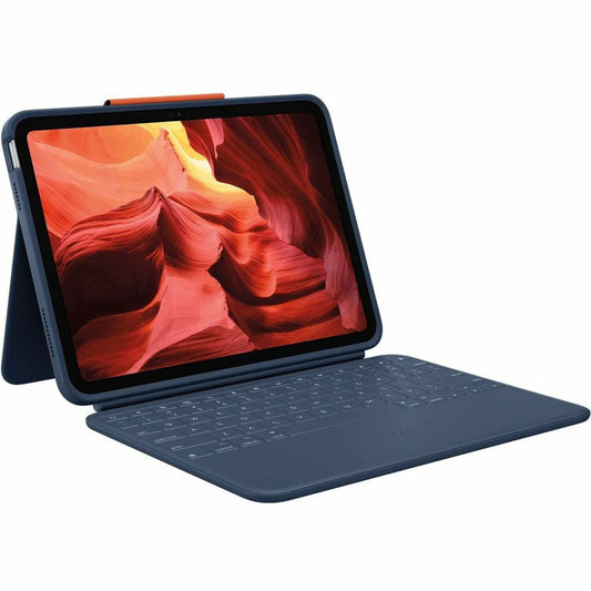 Logitech Rugged Combo 4 Rugged Keyboard/Cover Case (Folio) for 10.9" Apple iPad (10th Generation) Tablet