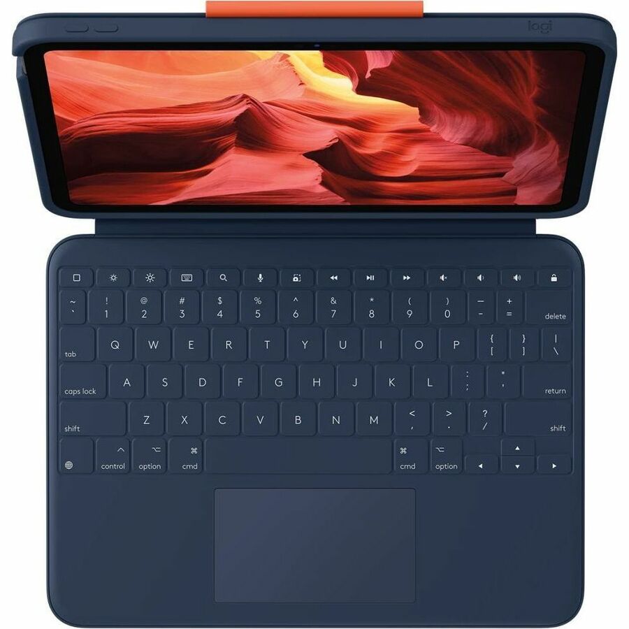 Logitech Rugged Combo 4 Touch Rugged Keyboard/Cover Case (Folio) for 10.9" Apple iPad (10th Generation) Tablet - Classic Blue - Brown Box Packaging - 920-011130