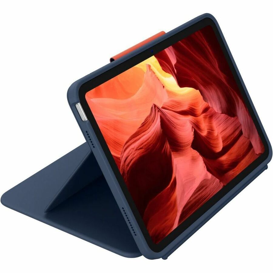 Logitech Rugged Combo 4 Touch Rugged Keyboard/Cover Case (Folio) for 10.9" Apple iPad (10th Generation) Tablet - Classic Blue - Brown Box Packaging - 920-011130