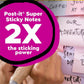 Post-it&reg; 100% Recycled Paper Super Sticky Notes 3 in x 3 in Oasis Collection - 654R24SSTCP