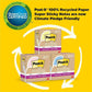 Post-it&reg; 100% Recycled Paper Super Sticky Notes, 3 in x 3 in, Oasis Collection - 654R24SSTCP
