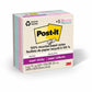 Post-it&reg; 100% Recycled Paper Super Sticky Notes, 3 in x 3 in, Wanderlust Pastels Collection
