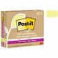 Post-it&reg; 100% Recycled Paper Super Sticky Notes 3 in x 5 in Canary Yellow - 655R12SSCY