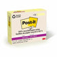 Post-it&reg; 100% Recycled Paper Super Sticky Notes, 3 in x 5 in, Canary Yellow