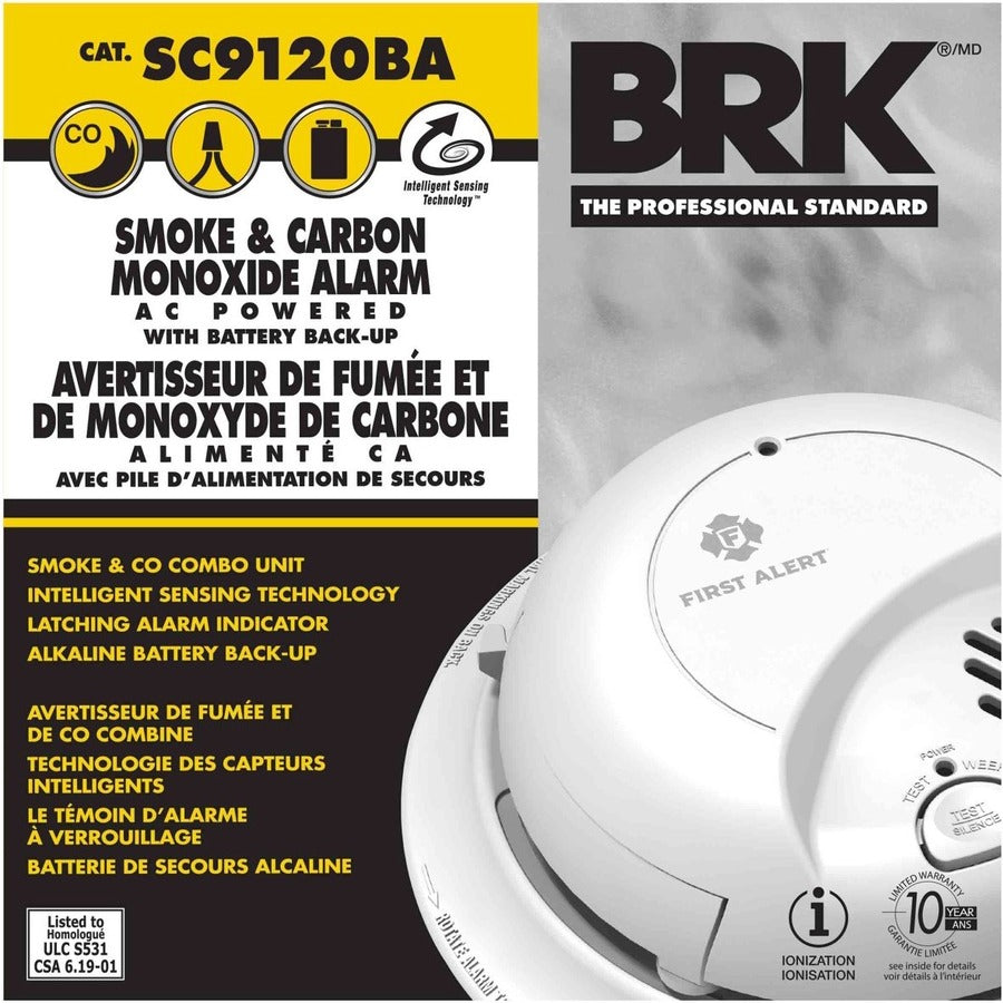 BRK Ionization Smoke & Carbon Monoxide Alarm - SC9120BA