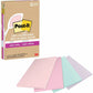 Post-it&reg; 100% Recycled Paper Super Sticky Notes 4 in x 6 in Lined Wanderlust Pastels Collection - 4621R-4SSNRP