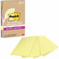 Post-it&reg; 100% Recycled Paper Super Sticky Notes 4 in x 6 in Lined Canary Yellow - 4621R-4SSCY