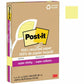 Post-it&reg; 100% Recycled Paper Super Sticky Notes 4 in x 6 in Lined Canary Yellow