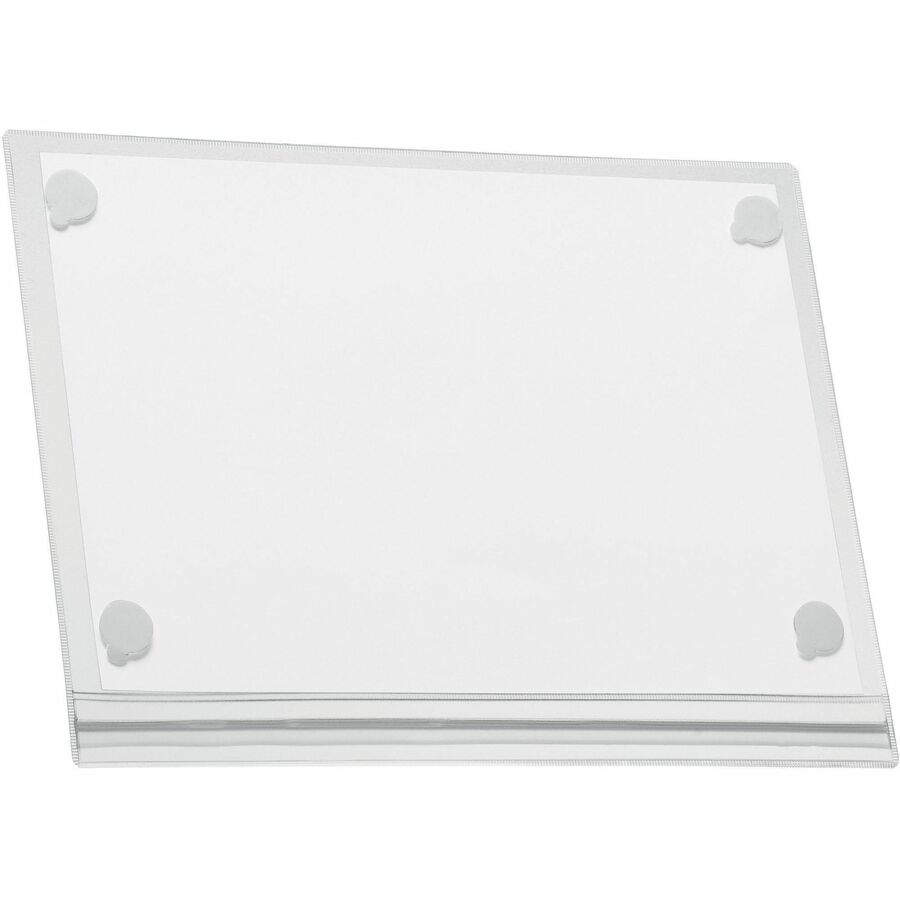 Water resistant self-adhesive document pocket which is ideal for displaying information outdoors such as garden centers, saunas, swimming pools, gates and notice boards, where notices come into with - 501619