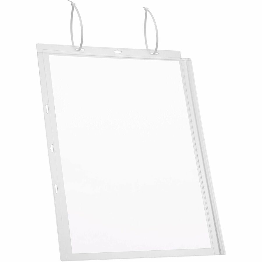Water resistant cable tie document pocket which is ideal for displaying information outdoors such as garden centers, saunas, swimming pools, gates and notice boards, where notices come into contact - 502819