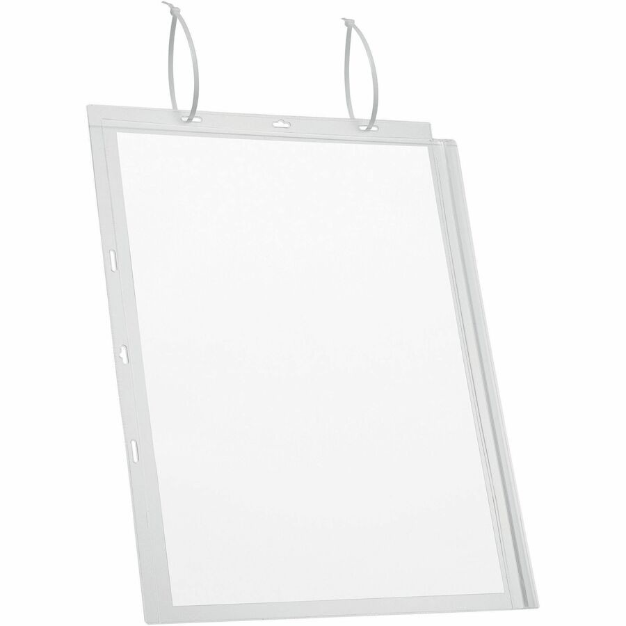 Water resistant cable tie document pocket which is ideal for displaying information outdoors such as garden centers, saunas, swimming pools, gates and notice boards, where notices come into contact - 502819
