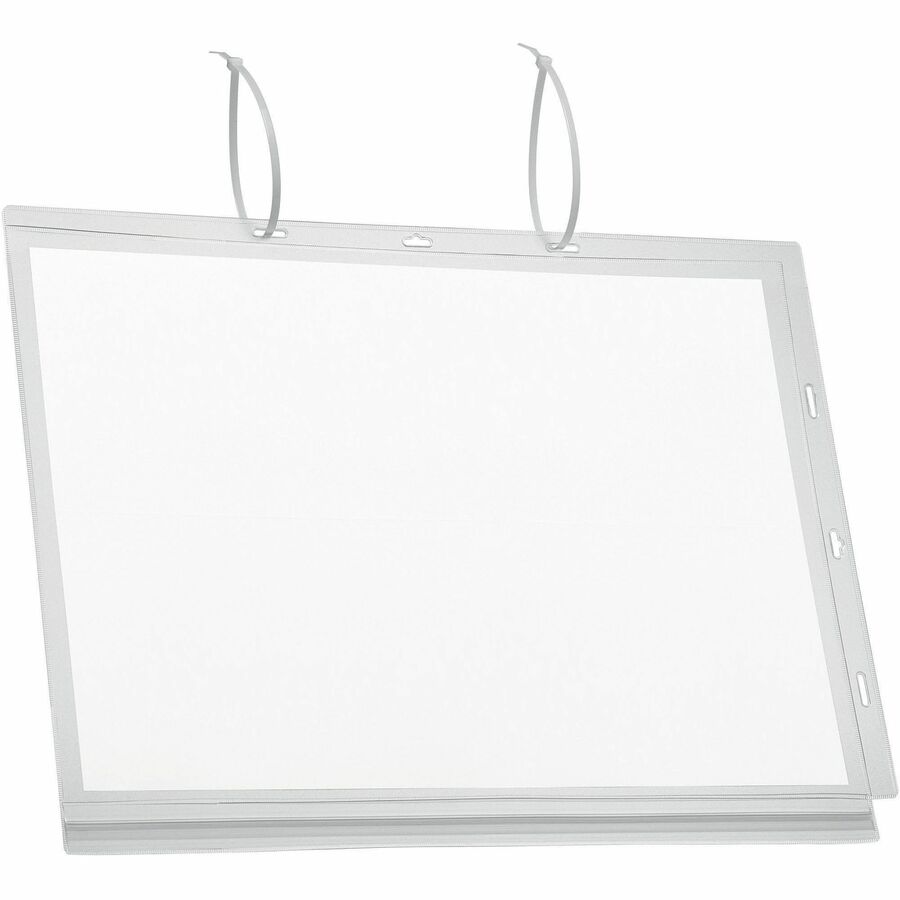 Water resistant cable tie document pocket which is ideal for displaying information outdoors such as garden centers, saunas, swimming pools, gates and notice boards, where notices come into contact - 502819