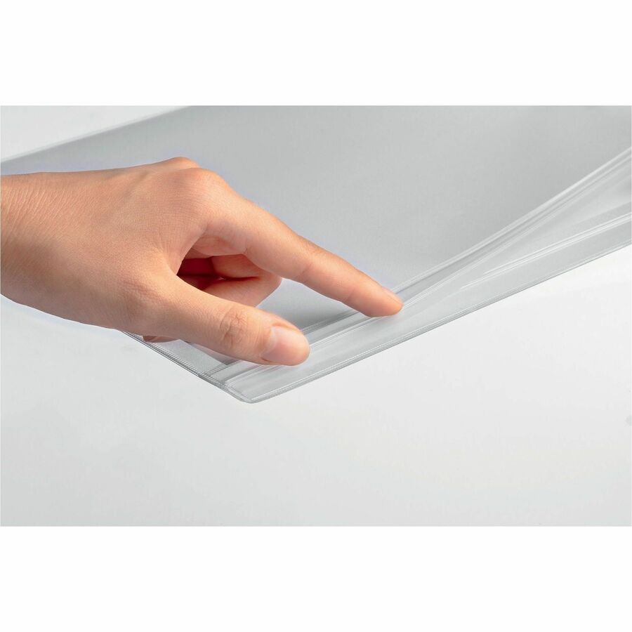 Water resistant cable tie document pocket which is ideal for displaying information outdoors such as garden centers, saunas, swimming pools, gates and notice boards, where notices come into contact - 502819
